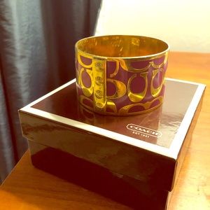 Gold Coach bangle bracelet